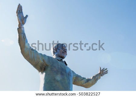 statue of Nelson Mandela Stockfoto © 
