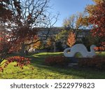 Statue in Northern Kentucky University in Autumn