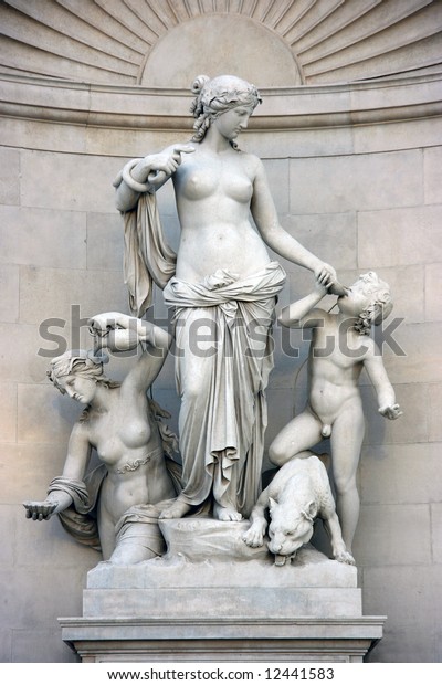 Statue of nymph Thetis in Trieste, Italy