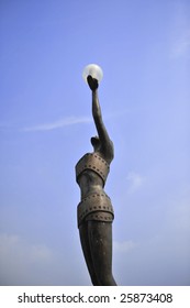 Statue On The Avenue Of Stars In Hong Kong.