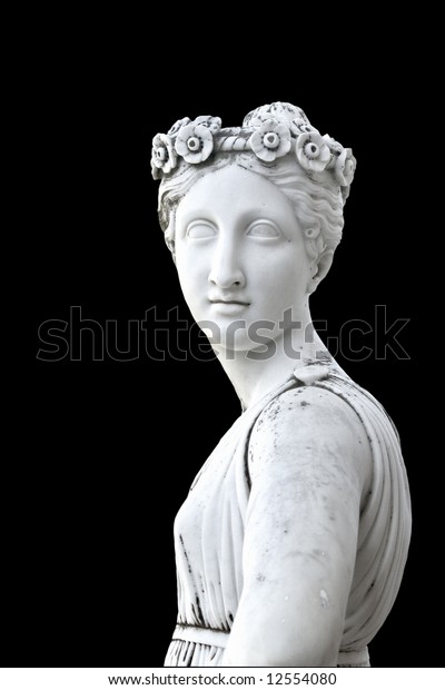 Statue On Black Background Showing Greek Stock Photo (Edit Now) 12554080