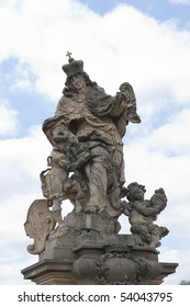 Statue on Charles Bridge in Prague