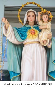 Statue Of Our Lady Of Holy Rosary And Child Jesus Catholic Church 