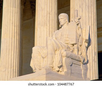 Statue Outside US Supreme Court, Washington DC