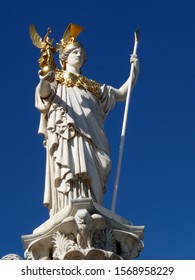 Statue of Pallas Athene on the parliament in Vienna