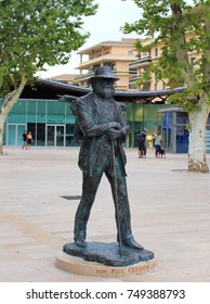 Statue Of Paul Cezanne, Artist Of The City, In Provence - July 2017