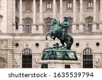 Statue of Prince Eugen Hofburg Palace Heldenplatz Vienna Austria
