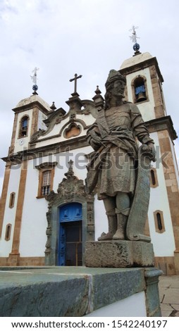 Statue of Prophet Joel, Santuário do Bom Jesus de Matosinhos, Congonhas, Minas Gerais, Brazil. Late Baroque, 1800 to 1805. Sculpture by Aleijadinho