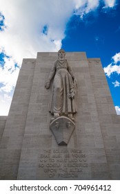 Statue At Punchbowl Crater Memorial, Honolulu, Hawaii