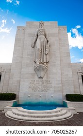 Statue At Punchbowl Crater Memorial, Honolulu, Hawaii