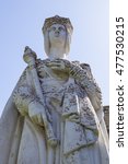 Statue of Queen Isabella I of Castile, founder of the monastery San Juan de los Reyes in Toledo. Spain