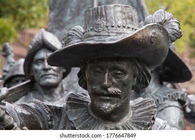 Statue Rembrandt Square In Amsterdam