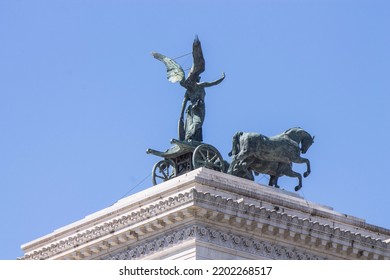 Statue Of Rome In Piazza Venezia