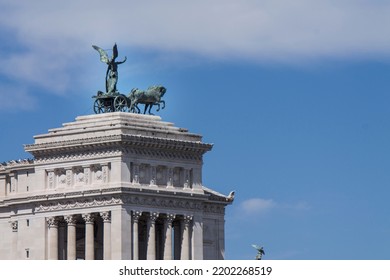 Statue Of Rome In Piazza Venezia