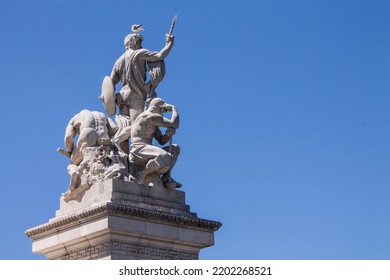 Statue Of Rome In Piazza Venezia