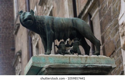 Statue Romulus Remus She Wolf Piazza Stock Photo 1059857441 | Shutterstock