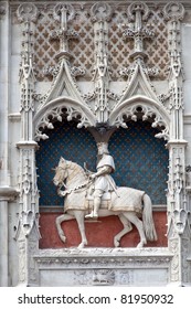 Statue Of Saint Joan Of Arc On The Entrance To Chateau De Blois