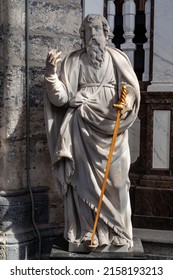 A Statue At The Saint Nicholas Church In Ghent, Belgium