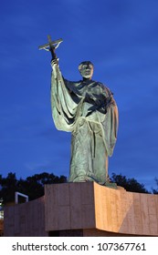 Statue of Sao Goncalo, patron of the city of Lagos. Algarve, Portugal - Shutterstock ID 107367761