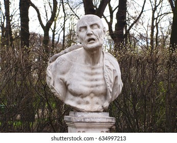 Statue Of Seneca Roman Philosopher In Park