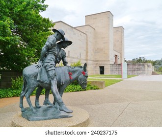 A statue of Simpson and his donkey field ambulance in Canberra in Australia