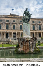 Statue To Sir Frederick Adam Outside Asian Art Museum In Corfu