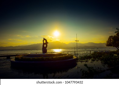  statue and in the sky background