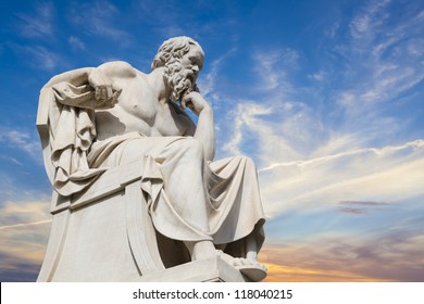 statua di Socrate dall'Accademia di Atene, Grecia