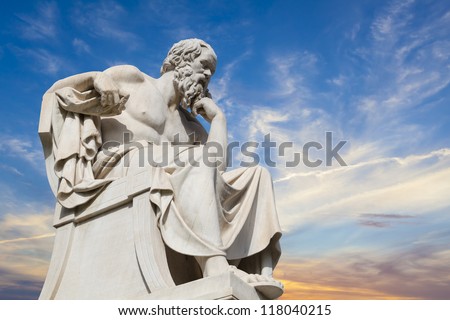 statue of Socrates from the Academy of Athens,Greece