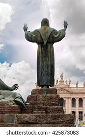 Statue Of St. Francis In Rome