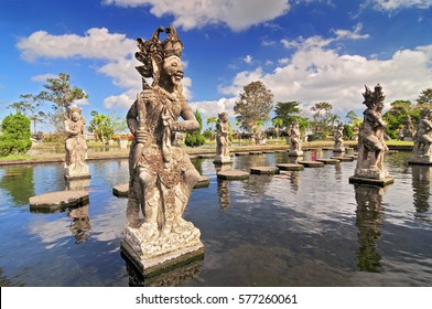 Statue at the Tirtagangga Water Palace in Bali, Indonesia.