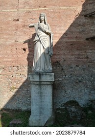 Statue Of A Vestal Virgin At The Vestal Virgins Garden