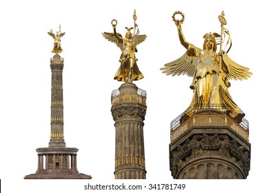 statue of victory, berlin, germany, isolated