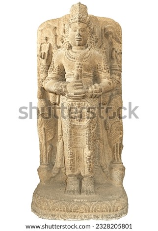 The statue of Vishnu, Hinduism god. Estimated 8-9th AD. It's exhibit in Indonesia National Museum