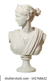 statue of a woman in the antique style on the isolated background
