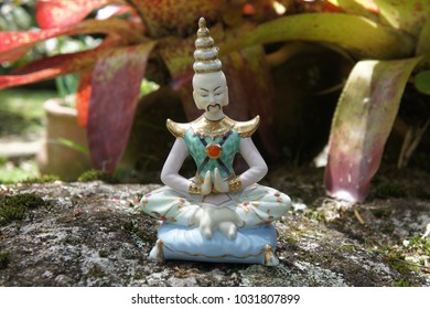 statue at zen garden - Shutterstock ID 1031807899