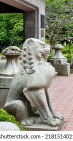 Statues Of Lions Guarding The Entrance To The Japanese Palace, The Era Of Karafuto.