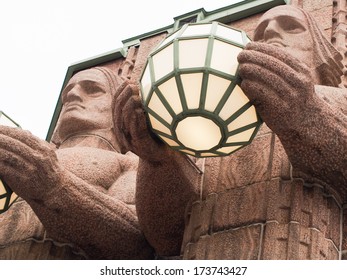 Statues On The Helsinki Railway Station