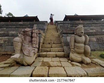 Statues And Stairs Of Ceto Temple, Karang Anyar. SURAKARTA-INDONESIA, July 8, 2022