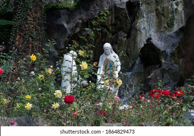 Statues In Tepeyac Garden, La Villa De Guadalupe, Mexico City