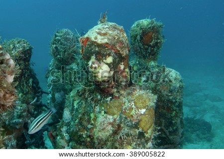 Statues underwater