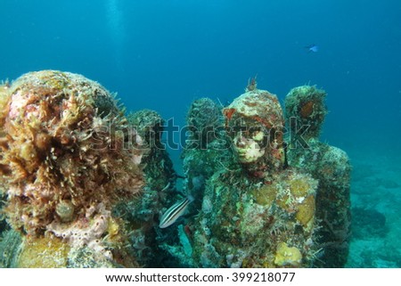 Statues underwater