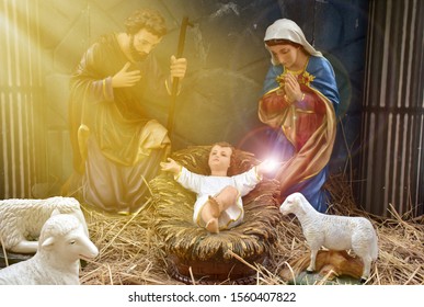 Statuettes Mary Joseph Baby Jesusthe Birthday Stock Photo 1560407822 ...