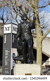 Stature Of Laurence Olivier. London, UK, 11th Of July 2018