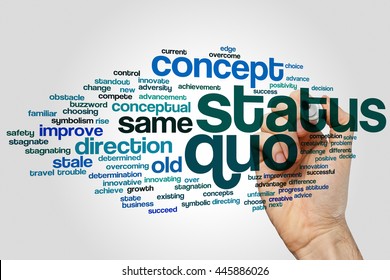 Status Quo Concept Word Cloud Background