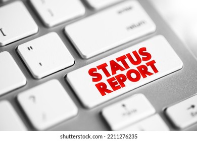 Status Report Text Button On Keyboard, Concept Background