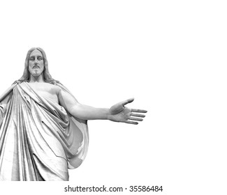 Jesus Christ Son God Statue Isolated Stock Photo (Edit Now) 2110916693