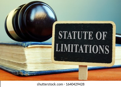 Statute of limitations sign, book and gavel. - Shutterstock ID 1640429428