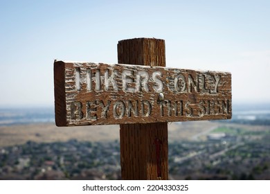 Stay On Hikers Trail Sign