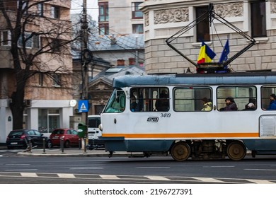 STB Tram Or Tramvai In Bucharest, Romania, 2022